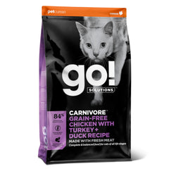 Go! Solutions Carnivore bolsa de 3 libras alimento sin granos para gatos de todas las etapas