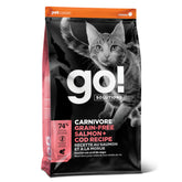 Go! Solutions Carnivore salmón y bacalao: croqueta seca para gatos activos.
