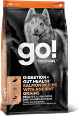 Go! Solutions Digestión muestra salmón como ingrediente principal para sabor y digestión suave.