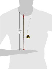 GoCat varita con plumas brillantes y purpurina para estimulación de caza.