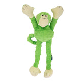 goDog Crazy Tugs Monkeys con silbato verde grande para juego de tirar.