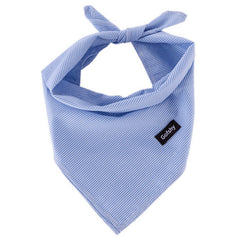 Bandana Gofshy para perro con rayas azules, ideal para paseos con estilo