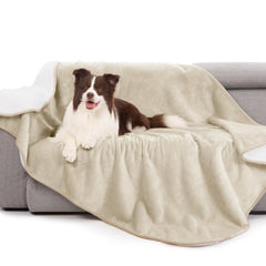 gogobunny manta impermeable para cama crema, protege lĂquidos y pelos