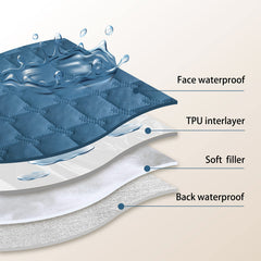 Protección impermeable gogobunny con capa externa y membrana interna para defensa contra manchas.