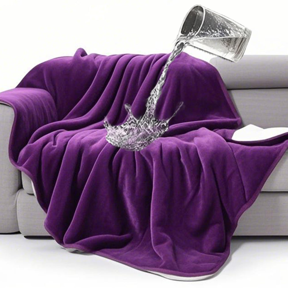 Manta impermeable gogobunny para cama, vista frontal, protege líquidos y manchas.