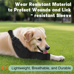 Protector de codo GoGoPaw para perro, manga con ajuste ajustable.