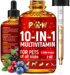 Golden Paw botella-dosis: multivitamínico para perros y gatos, apoyo diario.