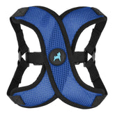 Arnés Gooby Comfort X Step in Lite en azul con diseño paso en, ideal para perros pequeños.