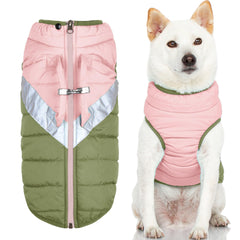 Gooby Mountaineer melocotón con cremallera: abrigo cálido y resistente para paseos en cualquier clima.