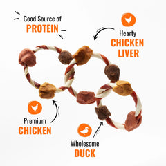 GOOD 'N' FUN anillo-con-higado-pollo, masticación atractiva para perros