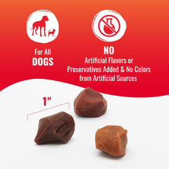 Good 'n' Tasty Kabob Bites textura suave, masticación agradable para perros.