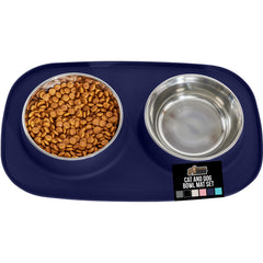 Gorilla Grip alfombrilla azul marino con cuenco 1 taza para comida