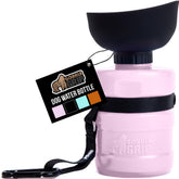 Gorilla Grip, botella de agua para perros, 16 oz, rosa, fácil de transportar durante paseos