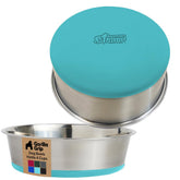 GORILLA GRIP comedero para perro en acero inoxidable 304, 4 tazas, dos unidades turquesa.