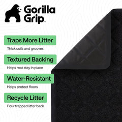 GORILLA GRIP, malla texturizada en espirales que reducen el desorden.