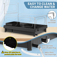 GOZILLA tortuga tanque: filtro de 3,5 W para agua más limpia.