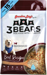 Grandma Lucy's 3 Bears, bolsa de alimento para perro, ideal como comida completa.