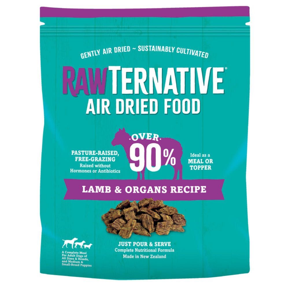 Grandma Mae's RawTernative cordero y órganos en bolsa de 1 libra para dieta proteica.