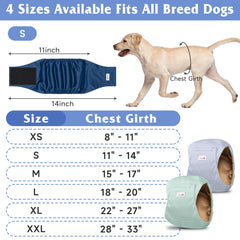 Grecle banda abdominal para perros con cierre de velcro de doble costura.