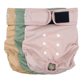 Grecle couches lavables pour chienne en chaleur rose M – confort durable.