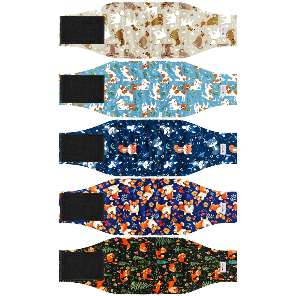 Grecle panales macho para perros con 5 patrones variados para entrenamiento y comodidad.