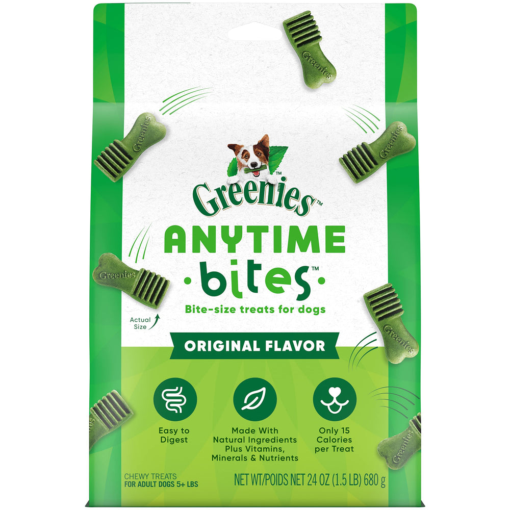 Greenies Anytime Bites: empaque de 24 onzas para entrenamiento diario.