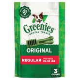 Greenies dentales para perro original, limpieza dental diaria y aliento más fresco.