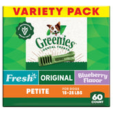 Greenies dentales para perros, sabor original, ayudan a mejorar el aliento y la limpieza bucal.