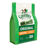 Greenies empaque original 18oz, tamaño perfecto para limpieza dental diaria.