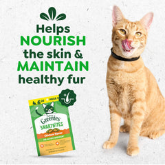Textura crujiente y cremosa de Greenies Feline Smartbites para mayor satisfacción