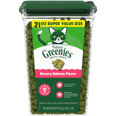 Greenies Gatos: tratamiento dental con sabor a salmón para una boca fresca.