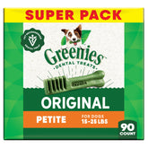 Greenies masticables dentales para perro adulto petite, sabor original, apoyo al cuidado dental.