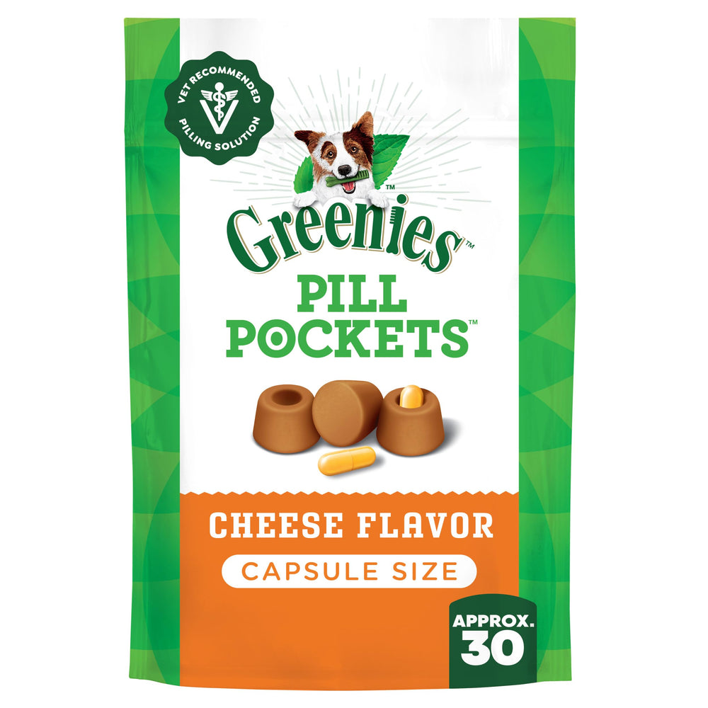 Greenies Pill Pockets para perros, bolsa grande, facilita la administración de píldoras sin desorden.