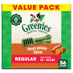 Greenies: portada del producto dental para perros con enfoque en limpieza diaria.