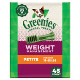 Greenies premios dentales para perro, paquete de 45 unidades, tamaño mini, conveniente para casa