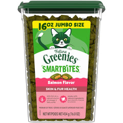 Envase Greenies Smartbites 16 oz para gatos, sabor salmón