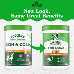Greenies etiqueta omega-3 para piel y pelaje brillantes