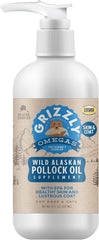 GRIZZLY Aceite de Pescado Pollock, botella con bomba, favorece piel y pelaje saludables.