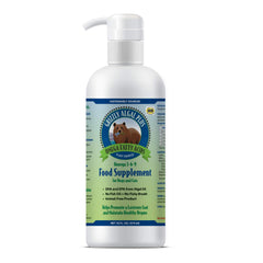 Grizzly Algal Plus: botella 16oz de aceite omega vegetal para perros y gatos, piel y pelaje saludables.