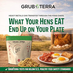 GrubTerra bolsa hermética de larvas secas, conservación fácil y práctica.