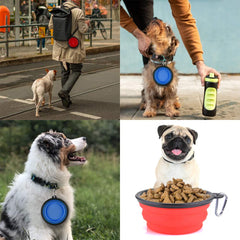 Guardians bebedero plegable rojo con clip, perfecto para paseos