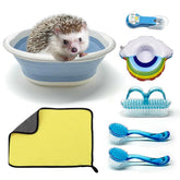 Gucvdnple banera plegable para mascotas, baño cómodo y almacenamiento compacto.