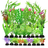 Plantas artificiales para acuario de Gupawix, conjunto de 30 unidades para decoración.