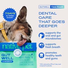 Native Pet GutWell Clean Breath polvo dental limpia dientes