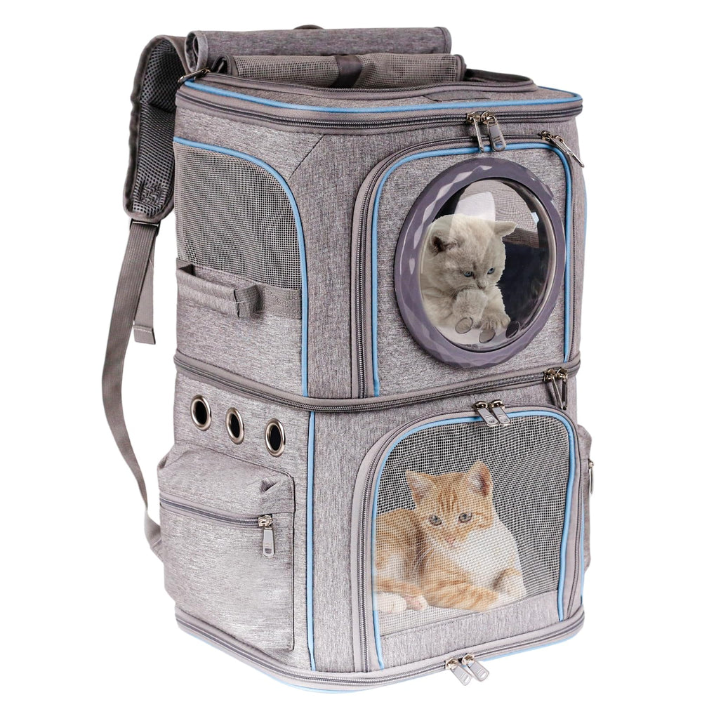 Halinfer domo-burbuja ofrece visibilidad amplia para dos mascotas durante el viaje.