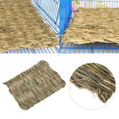 Alfombra de hierba Hamiledyi para aves y animales pequeños, favorece forrajeo y relax.