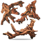 Hamiledyi madera flotante natural para acuario, conjunto de tres piezas para decoración y refugio.