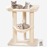 Happi N Pets arbol-gatos-28-pulgadas ofrece altura para trepar y observar la habitación.