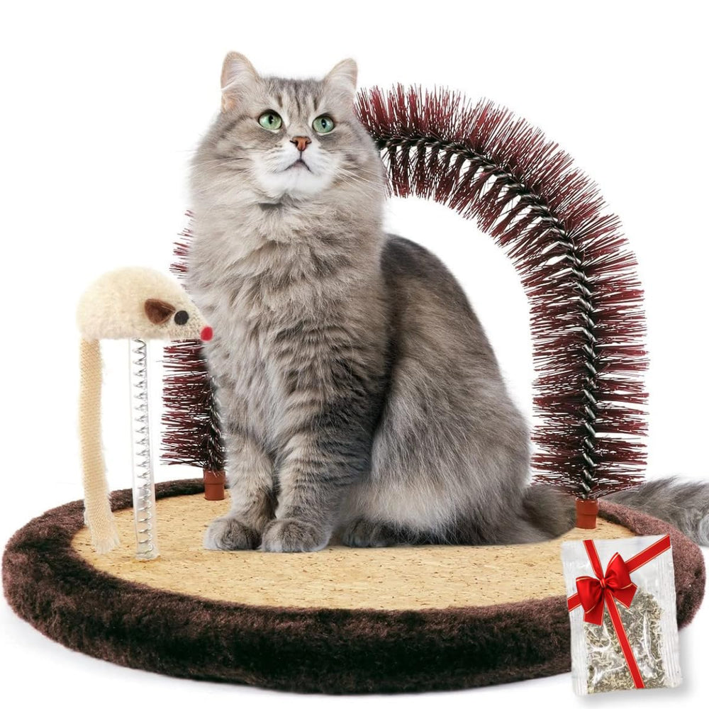 Happi N Pets cepillo arco para gato, facilita el aseo diario con comodidad