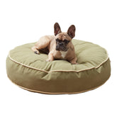 Happy Hounds Scout cama perro redonda reversible helecho para descanso cómodo.